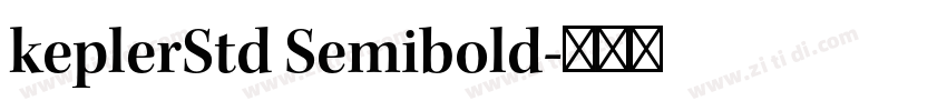 keplerStd Semibold字体转换